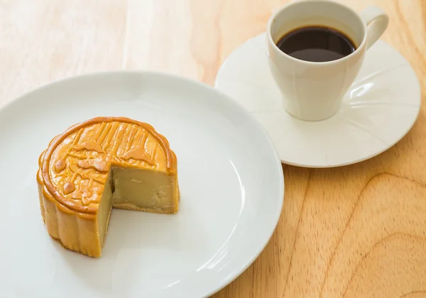 커피와 케이크를 달 — 스톡 사진