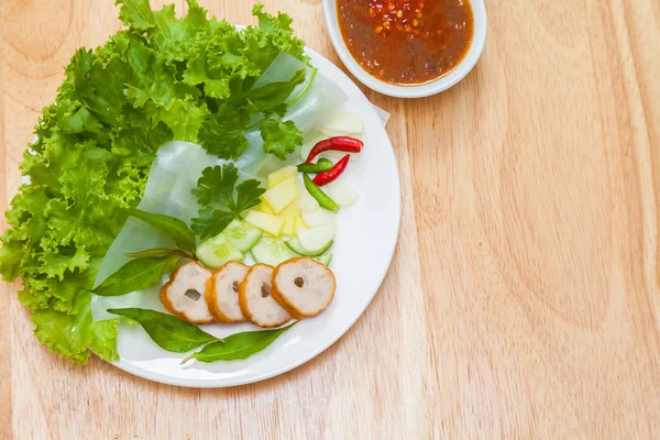 Vietnamita Meatball Wraps Comida Vietnam Cozinha Vietnamita Engloba Alimentos Bebidas — Fotografia de Stock