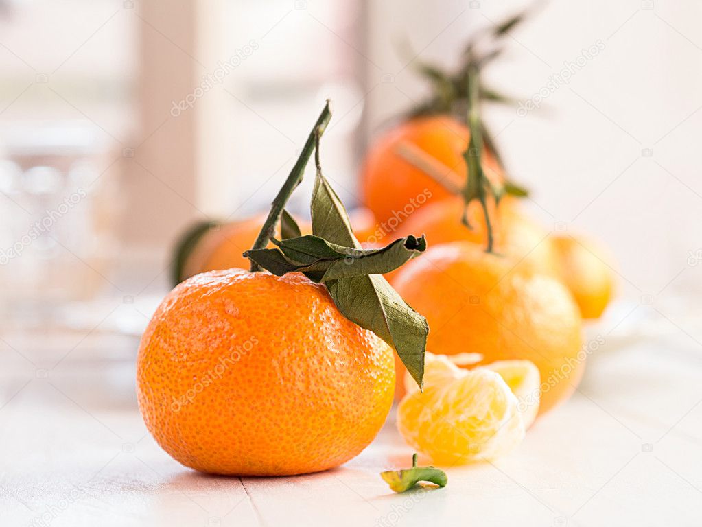 Mandarins on a tray