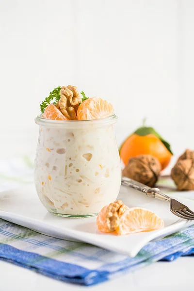 Waldorf salad in a glass — Stock Photo, Image