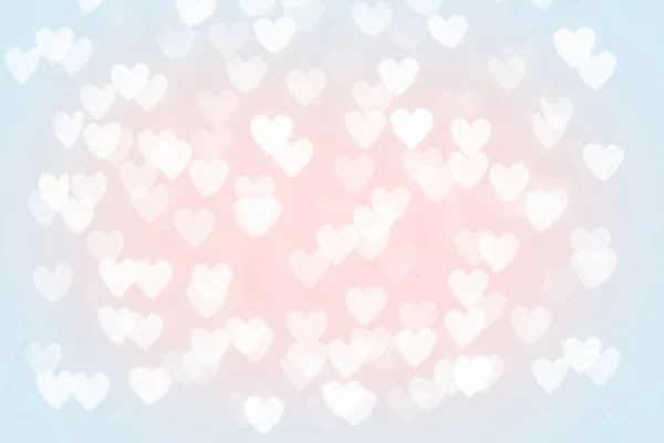 抽象的な赤ピンクと青のハートグリッターライトボケ休日やお祝いパーティーの背景 愛の感情とコピースペースとバレンタインデーのコンセプトの背景 — ストック写真