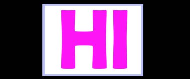 Merhaba Konuşma Mesajı. Afiş, konuşma balonu, poster ve çıkartma konsepti..