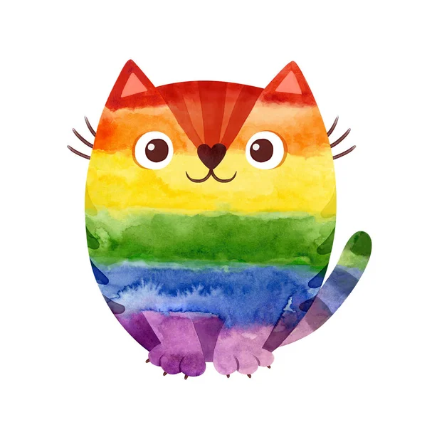 LGBT pride month - watercolor clipart. LGBT art, rainbow clipart for pride stickers, posters, cards.