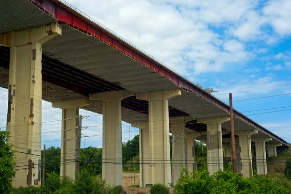 Lavori Costruzione Del Ponte Autostradale 480 Vicino Cleveland Ohio Con — Foto Stock