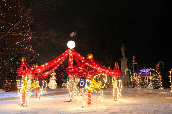 Christmas carousel display — Stock Photo, Image
