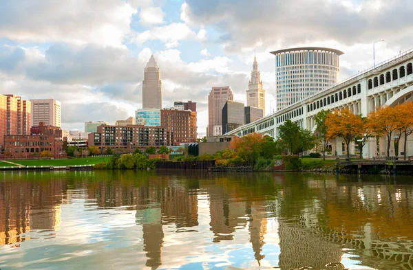 Cleveland riverfront — Stock Fotó