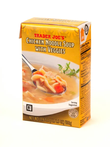 Kuřecí nudlová polévka — Stock fotografie