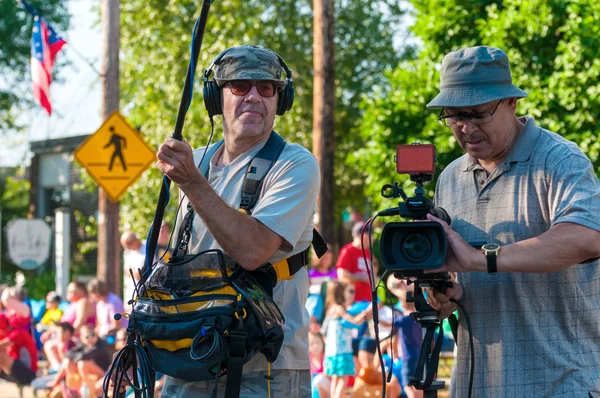 TV news crew — ストック写真