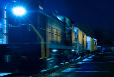 Night train blue