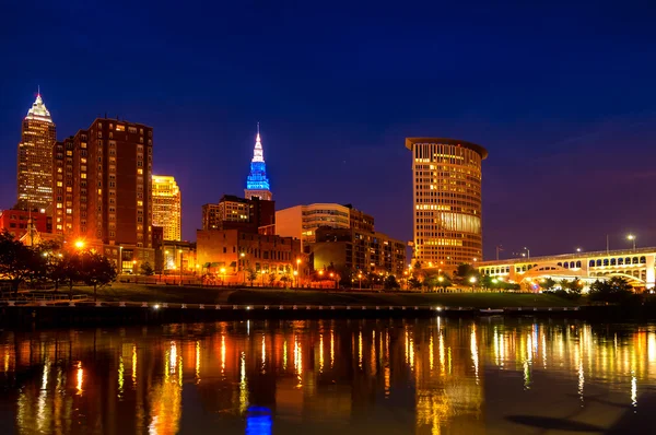 Cleveland blå timme — Stockfoto