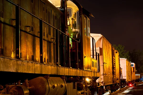 Golden night freight — Stockfoto