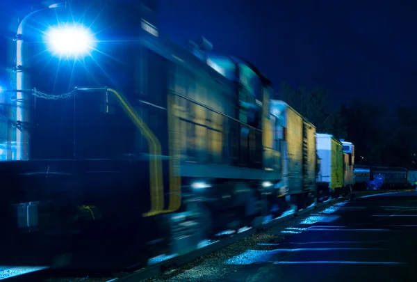 Night train blue — Stock Photo, Image