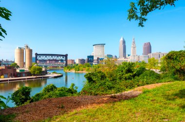 Cleveland nehir cityscape
