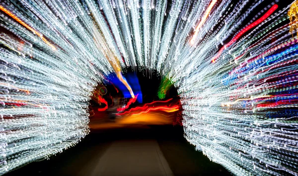 Túnel de luz em movimento — Fotografia de Stock