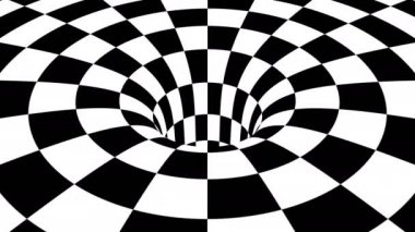 Monokrom denetleyici zemin hipnotik 4k döngü arka planına dönüşüyor