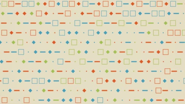 Stylizovaná Reprezentace Datového Provozu Kolofulovými Geometrickými Bloky Smyčky Pozadí — Stock video