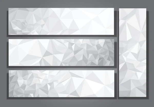 Abstrait gris, bannières triangles — Image vectorielle