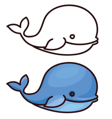 sevimli çizgi balinalar