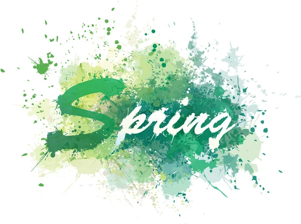 Zöld fröccsenő tavaszi háttér — Stock Vector