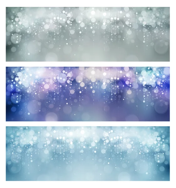 Banners bokeh azul . — Fotografia de Stock