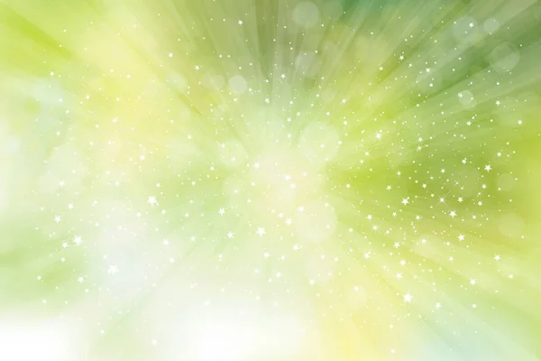 Vector Verde Fondo Brillante Con Rayos Luces Estrellas Fondo Abstracto — Vector de stock