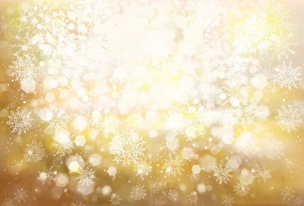 Vector Gouden Sprankelende Achtergrond Abstract Kerst Achtergrond — Stockvector