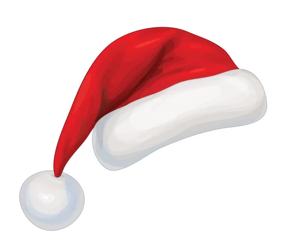 Vector Red Santa Claus Hat — Stock Vector