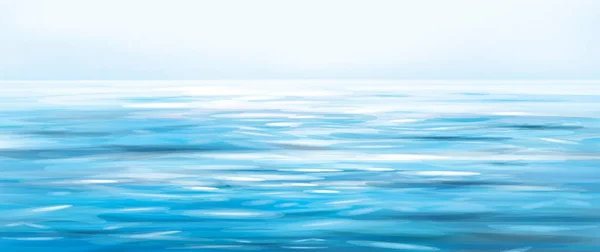 ベクトルブルーの水と澄んだ空の背景 青い水の質感 — ストックベクタ