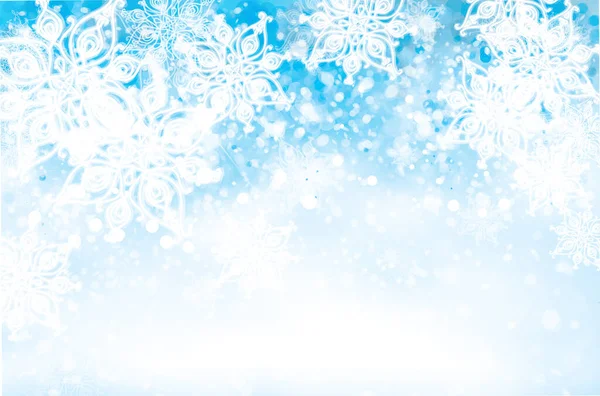 Vector Winter Schneebedeckten Hintergrund Weihnachtlicher Hintergrund — Stockvektor