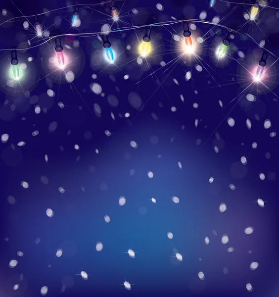 Jalá hristmas luces fondo . — Vector de stock