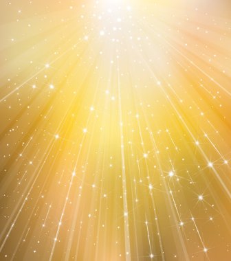 altın arka plan ışınları ve yıldız ile