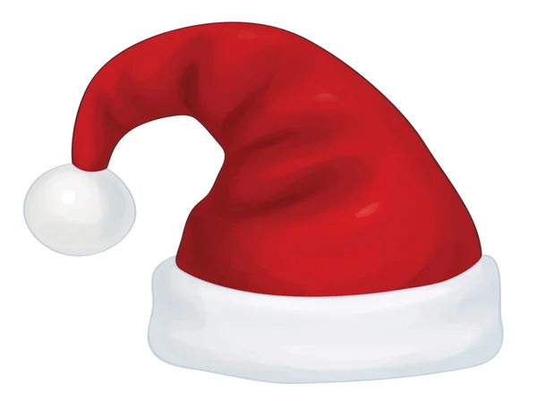 Vector rojo Santa Claus sombrero . — Vector de stock