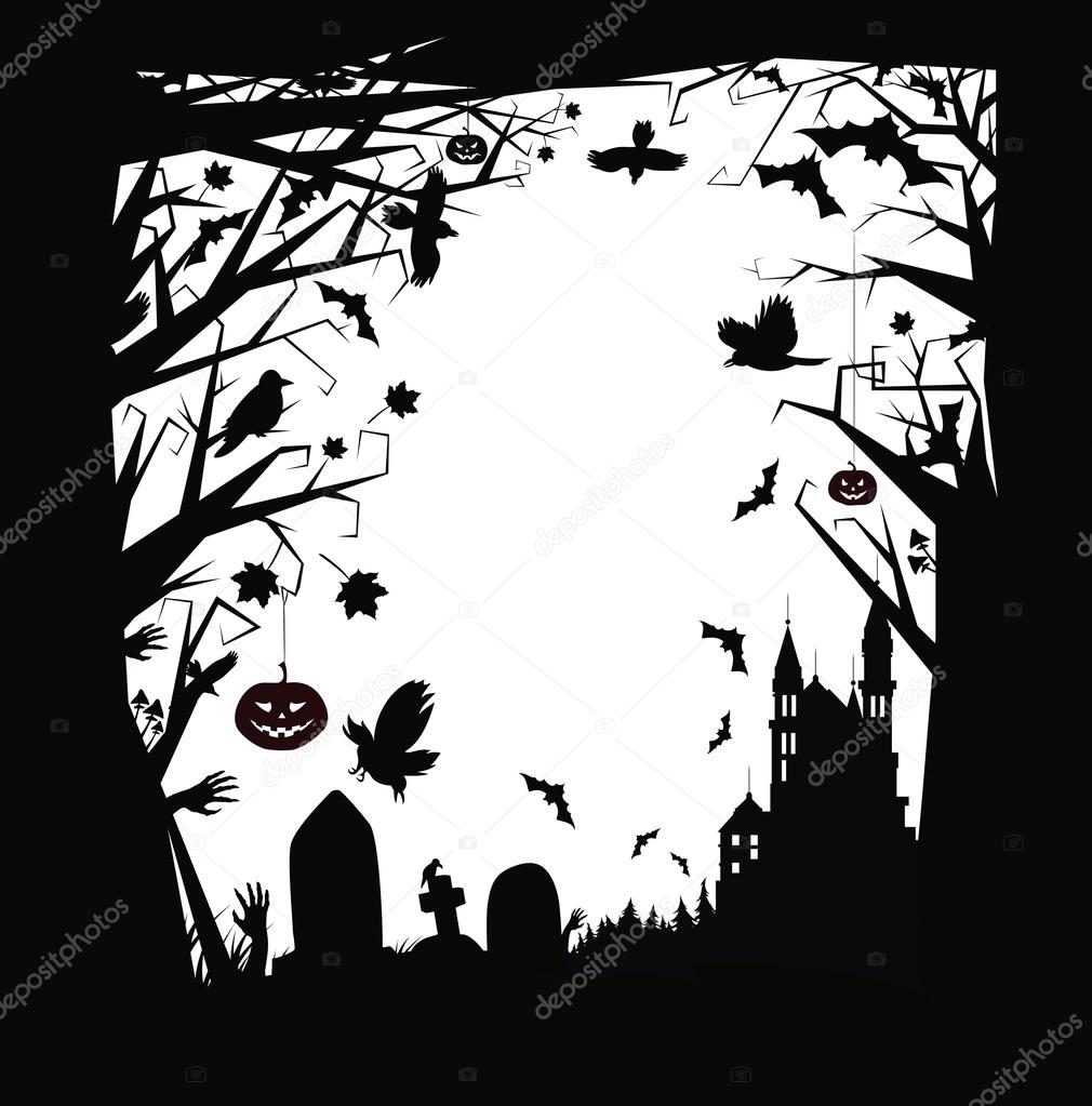Vector Halloween horror background.