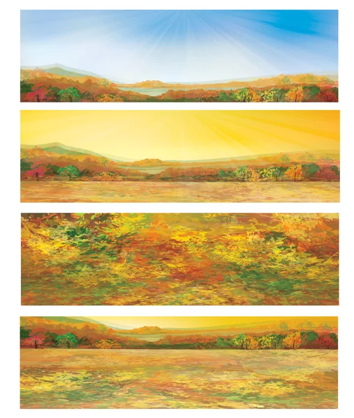 Autumnal banners. — Stock Vector