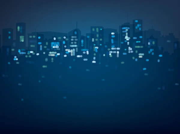 Bokeh nuit fond de la ville — Image vectorielle