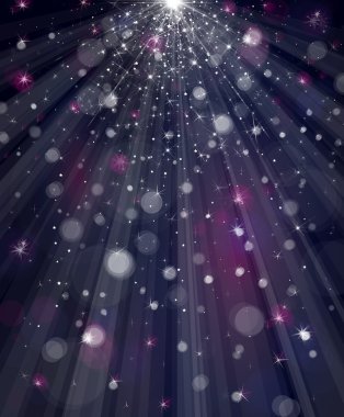 Gökyüzü ışıkları ve yıldız.