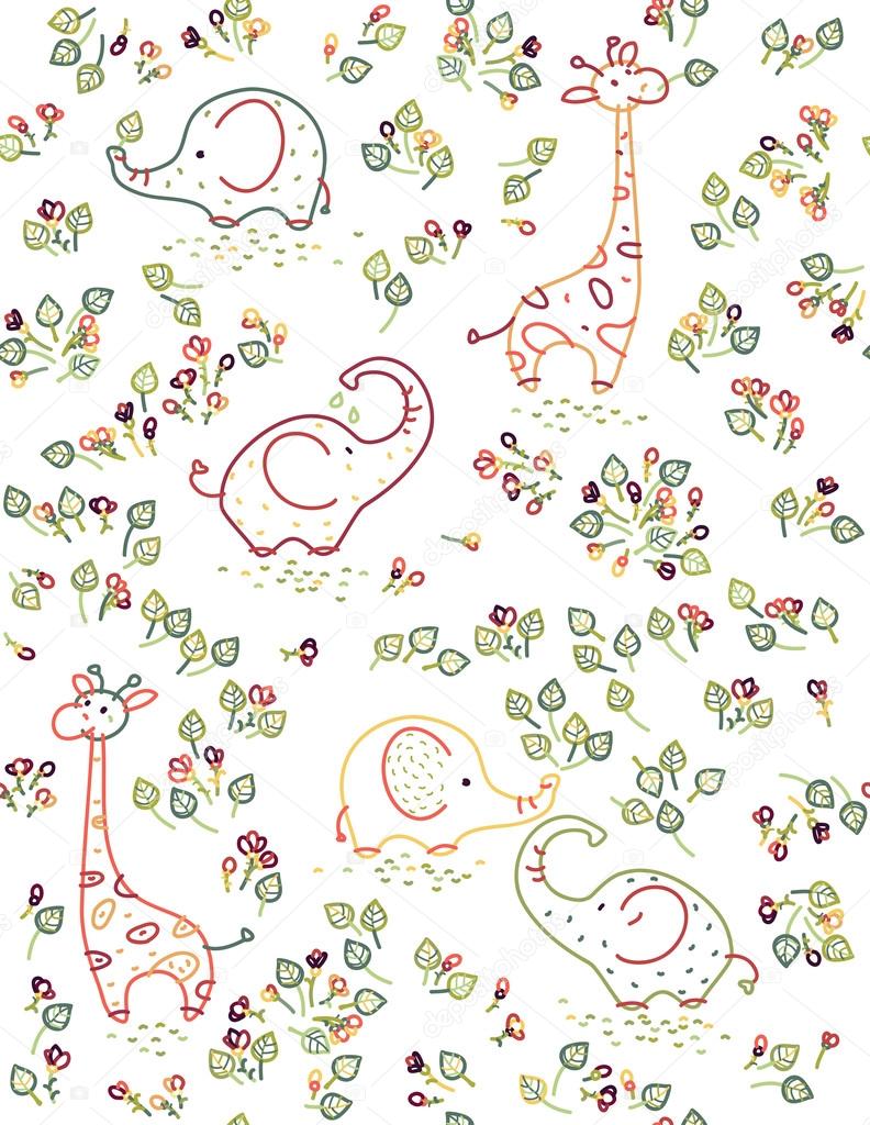 Seamless animals  pattern