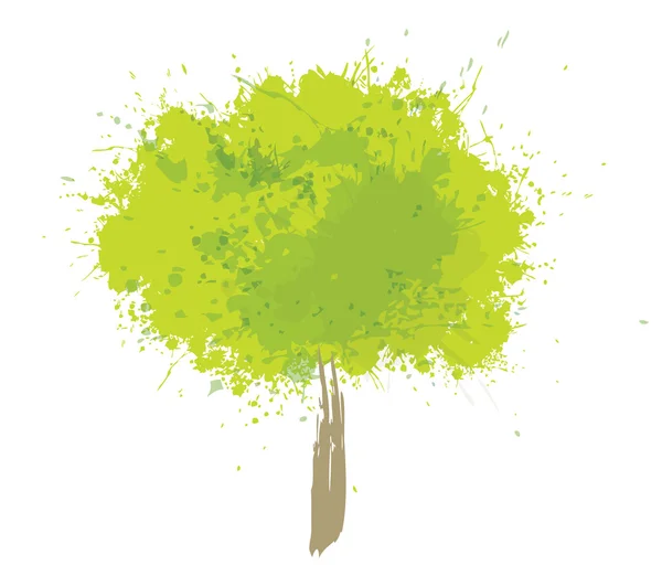 Árbol verde abstracto — Vector de stock