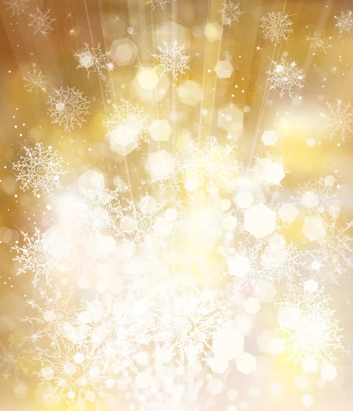 雪の結晶キラキラ背景. — ストックベクタ