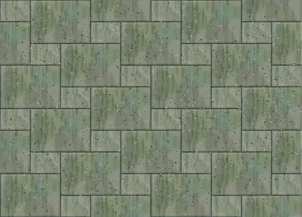 Muro de piedra verde sin costuras . — Vector de stock