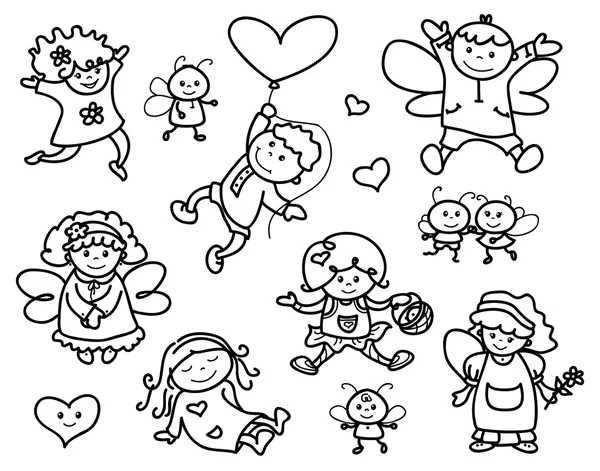Cute angels cartoons Royalty Free Stock Illustrations
