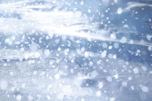 Winter background with snowfall — Stock Photo, Image