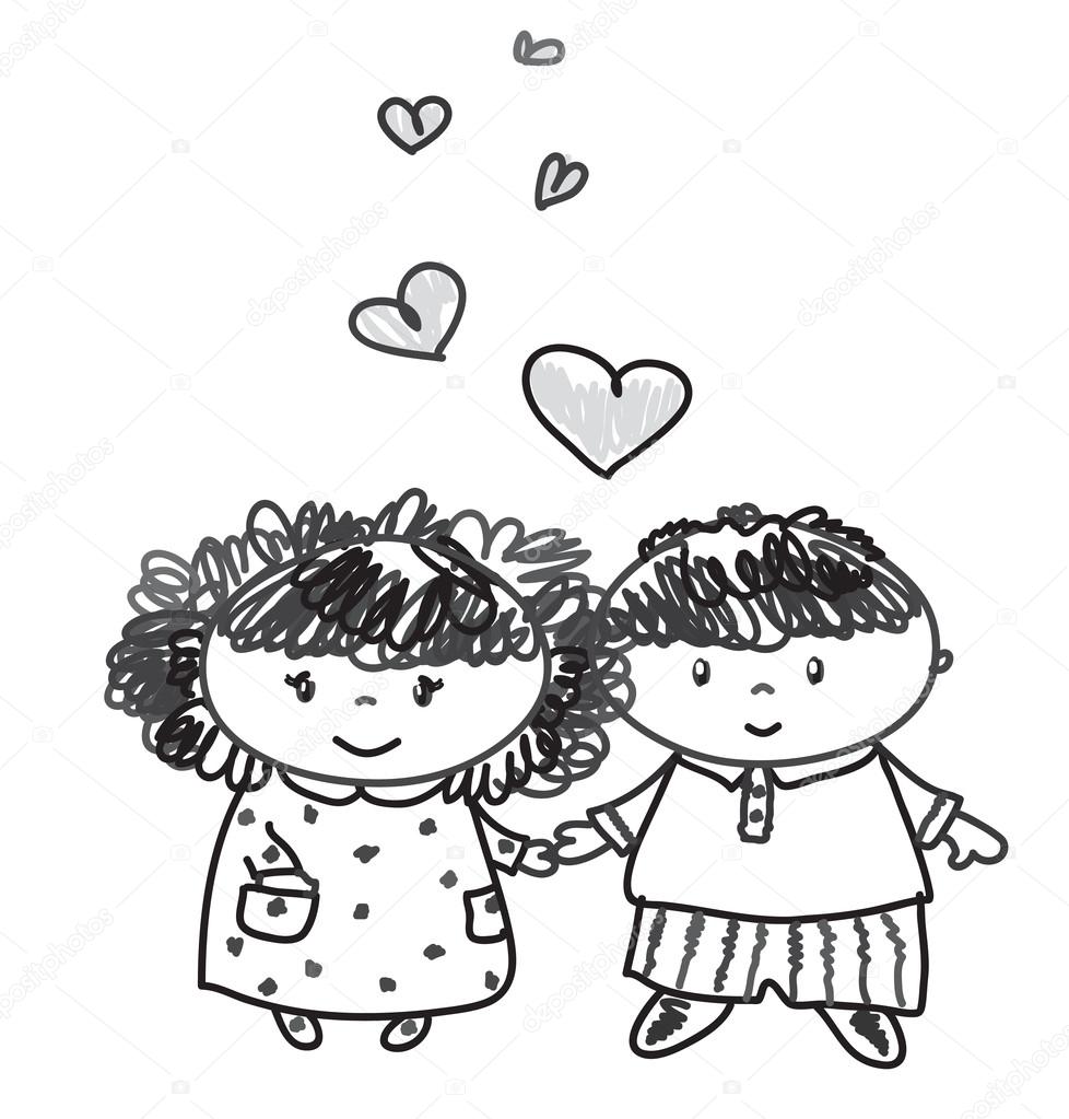 Cute Girl And Boy Cartoons Vector Image By C Rvika Vector Stock