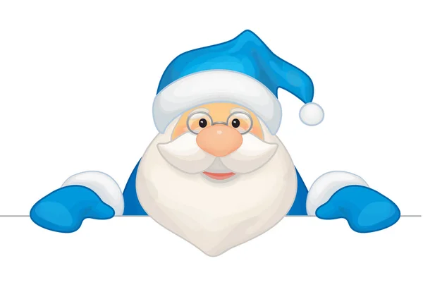 Santa Claus escondido en blanco — Vector de stock