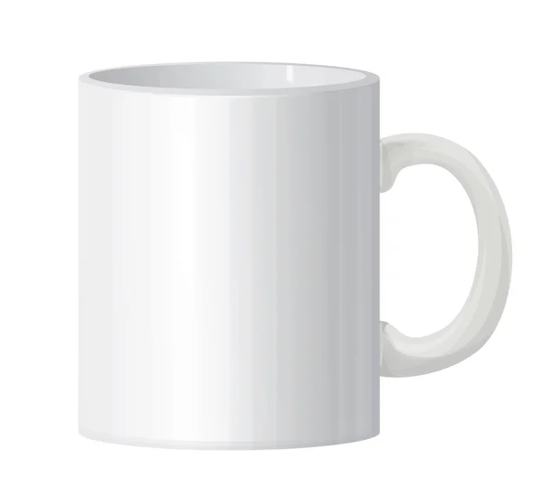 Caneca branca clássica — Vetor de Stock