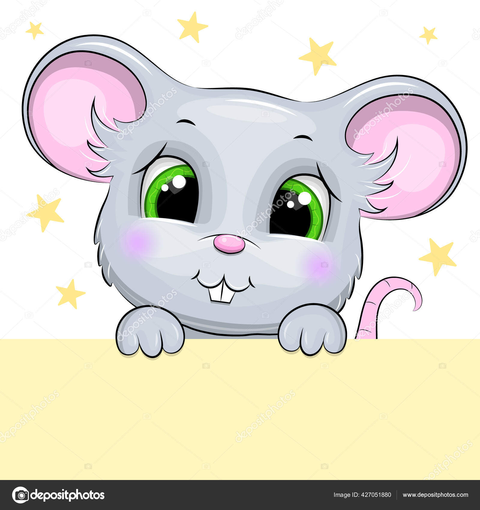 Cute Cartoon Baby Mouse Big Green Eyes Vector Illustration Animal Vector Image By C Oncidium Vector Stock Cute Cartoon Baby Mouse Big Green Eyes Vector Illustration Animal Vector Image By C Oncidium Vector Stock