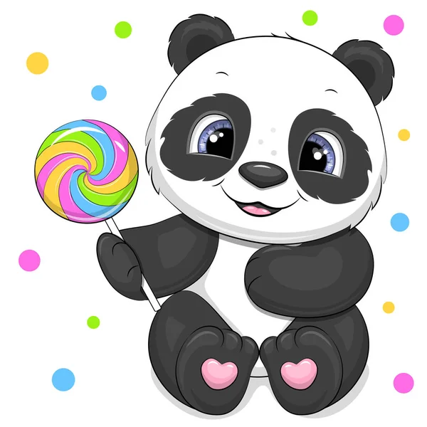 Bonito Panda Desenhos Animados Com Arco Rosa Saia Asas Brancas imagem  vetorial de © Oncidium #532956980