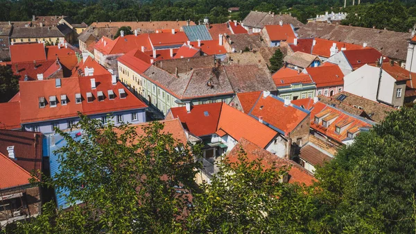 Veduta Della Città Petrovaradin Dalla Fortezza Petrovaradin Novi Sad Serbia — Foto Stock