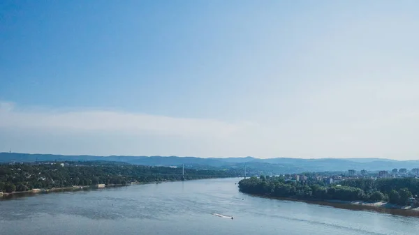 Petrovaradin Fortres Ten Tuna Nehri Manzarası — Stok fotoğraf