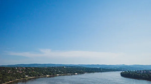 Petrovaradin Fortres Ten Tuna Nehri Manzarası — Stok fotoğraf